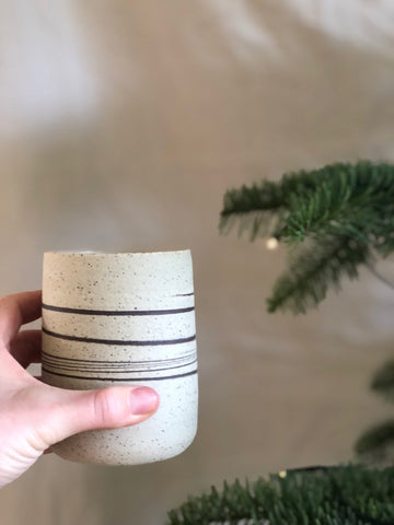 12 oz ceramic tumbler - Cream